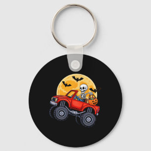 Chaveiro Dia de as Bruxas engraçado Skeleton Monster Truck 