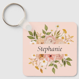 Chaveiro dia de as mães de nome floral boêmio bonito