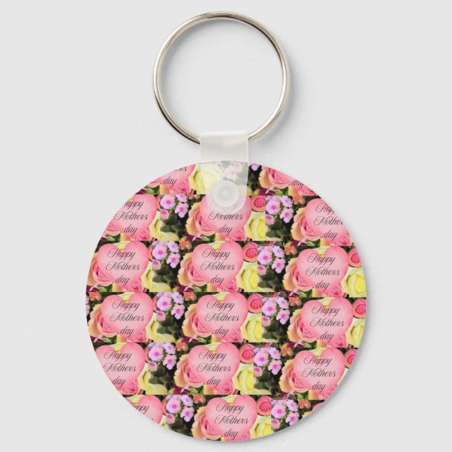 Chaveiro Dia de as mães Floral bonito (Frente)