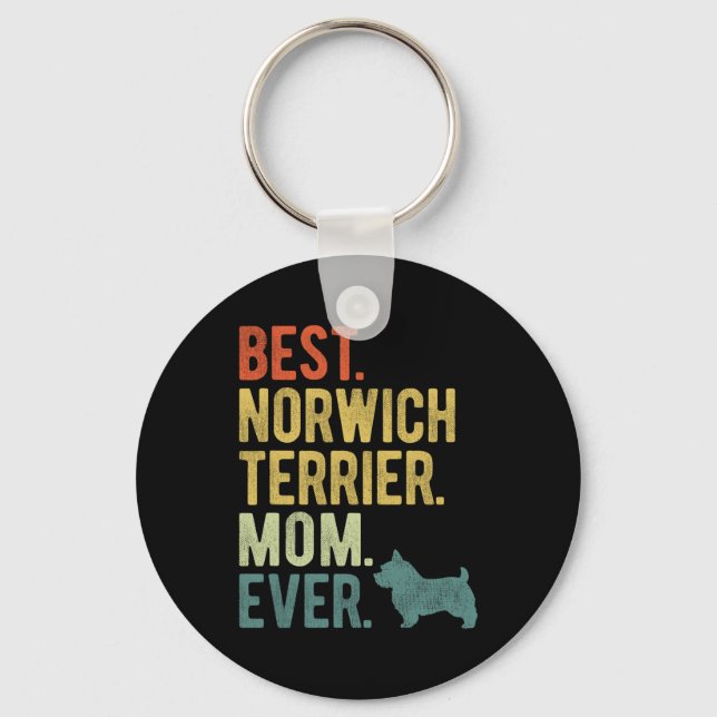 Chaveiro Dia de as mães Norwich Terrier Mãe de Cão (Frente)