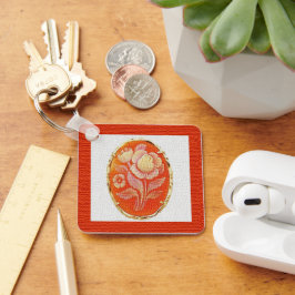Chaveiro Dia de as mães Vintage Floral Cameo