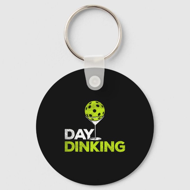 Chaveiro Dia de dinking pickleball divertido pickle ball di (Frente)