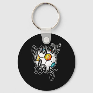 Chaveiro Dia de Jogo de Futebol Retro Coquette Laço Mulhere