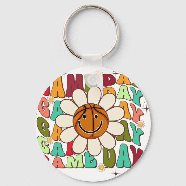 Chaveiro dia de jogo, retrô, vintage (Frente)