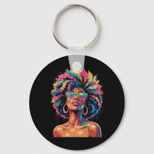 Chaveiro Dia de Juneteenth Mulher Negra Rainha Afro African