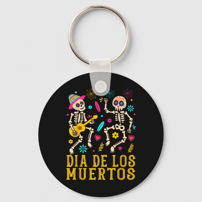 Chaveiro Dia De Los Muertos Figurino Dia Dos Mortos Skeleto (Frente)