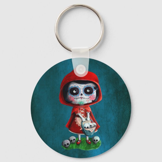 Chaveiro Dia de los Muertos Little Red Riding Hood (Frente)