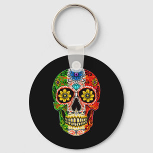 Chaveiro Dia De Muertos Cinco De Mayo Açúcar Crânio Bandeir
