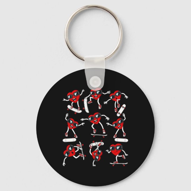 Chaveiro Dia de os namorados Cardíaco Anel Painéis Meninos (Frente)