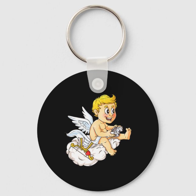 Chaveiro Dia de os namorados Cupid Video Gamer Controller B (Frente)