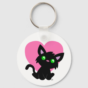 Chaveiro dia de os namorados Gatinho preto