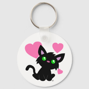 Chaveiro dia de os namorados Gatinho preto