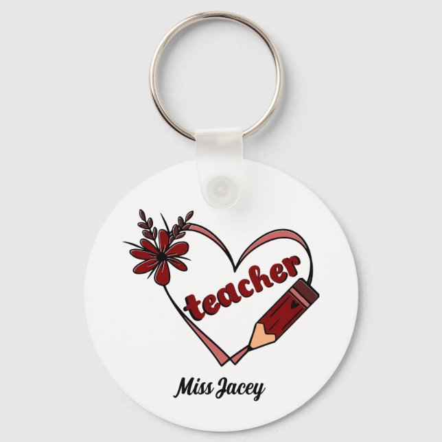 Chaveiro Dia de os namorados Personalizado de Professores d (Frente)