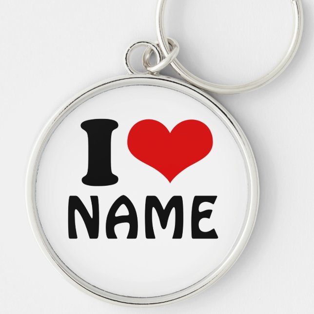 Chaveiro Dia de os namorados personalizável que amo persona (Frente)