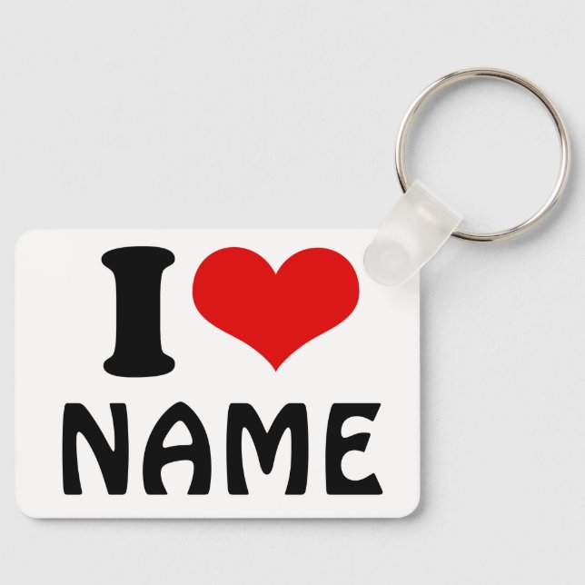 Chaveiro Dia de os namorados personalizável que amo persona (Frente)