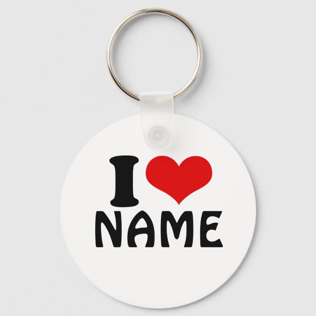 Chaveiro Dia de os namorados personalizável que amo persona (Frente)