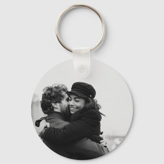 Chaveiro Dia de os namorados preto e branco (Frente)
