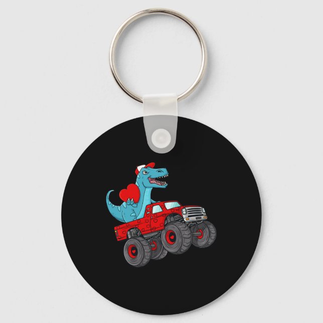 Chaveiro Dia de os namorados T Rex Monster Truck Toddler (Frente)