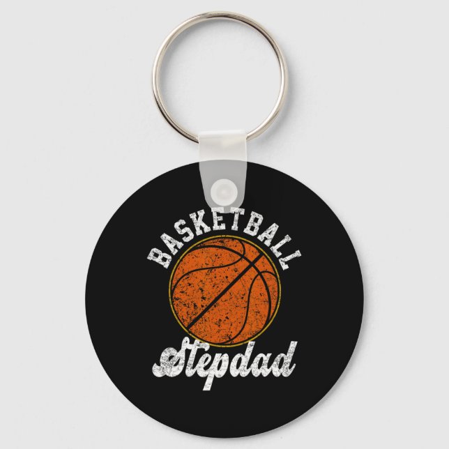 Chaveiro Dia de os pais de basquete de basquetebol (Frente)