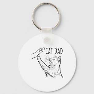 Chaveiro Dia de os pais De Gato Engraçado Melhor Mão De Pai