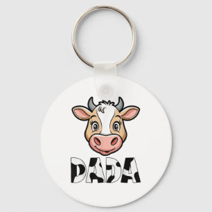 Chaveiro Dia de os pais de Padrão de Vaca Dada Impressão