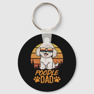 Chaveiro Dia de os pais De Pai De Poodle Branca legal Para