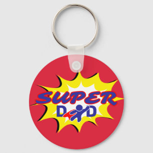 Chaveiro Dia de os pais de super-heróis