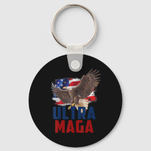 Chaveiro Dia de os pais Patriótico Ultra MAGA Fl da Águia A