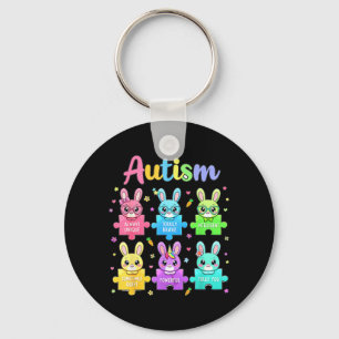 Chaveiro Dia de Páscoa de Conscientização do Autismo Caça a