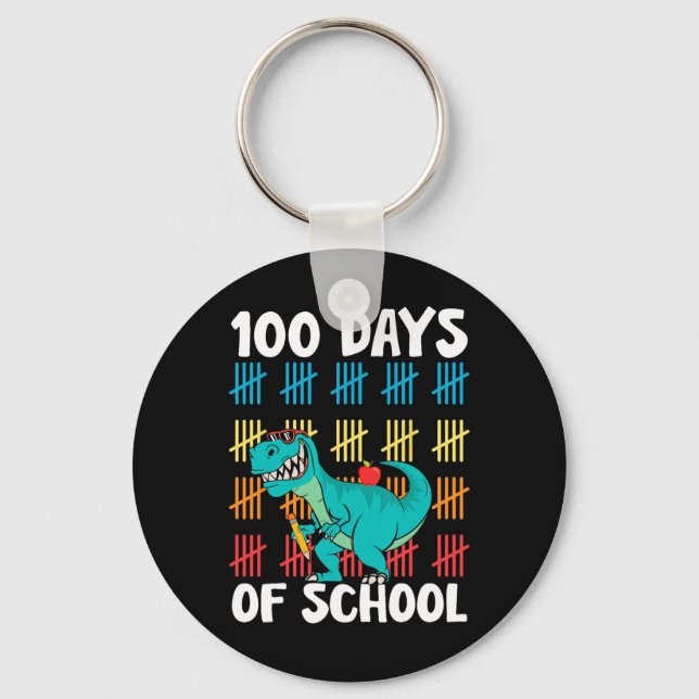 Chaveiro Dia De Professores Crianças Meninos Dino Happy 100 (Frente)