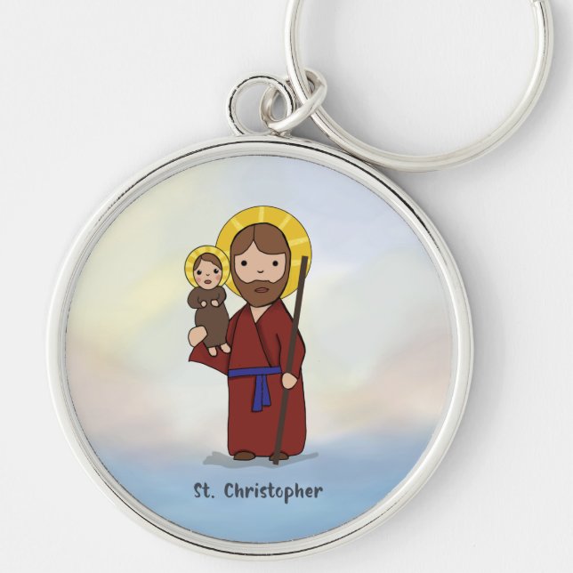Chaveiro Dia de São Cristóvão Santo  (Frente)