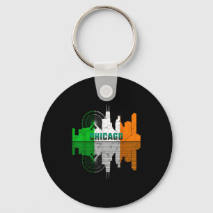 Chaveiro Dia de São Patrício Chicago Il Cidade Bandeira Irl