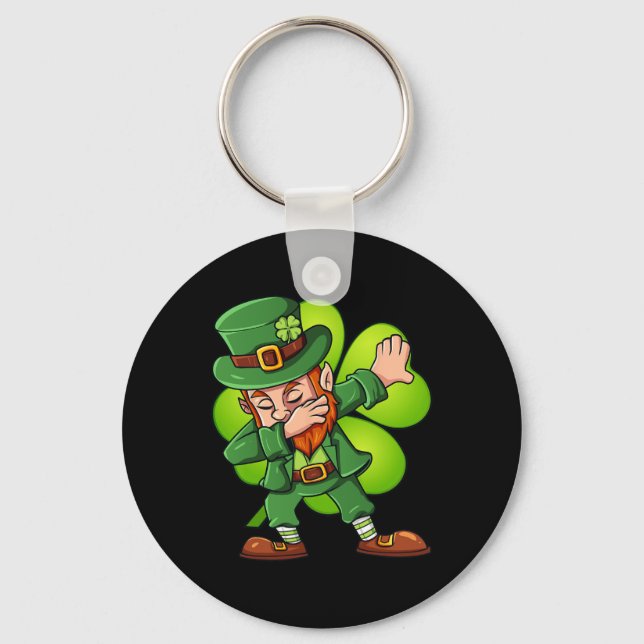 Chaveiro Dia de São Patrício Dabbing Leprechaun Clover Boys (Frente)