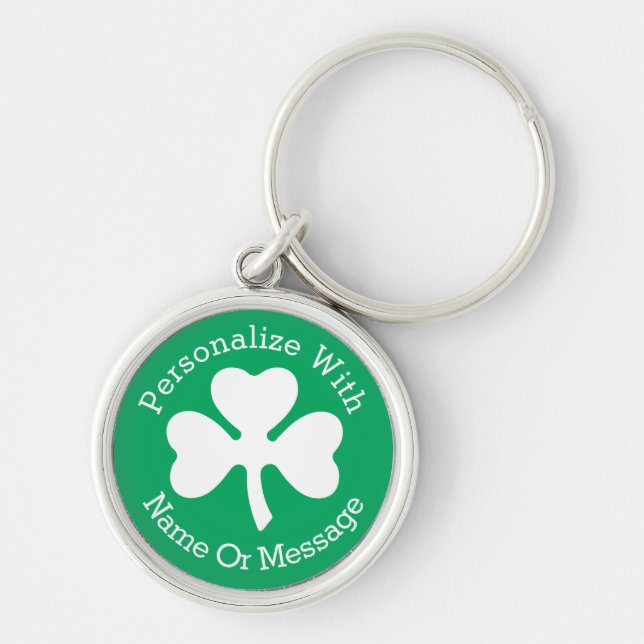 Chaveiro DIA DE SÃO PATRÍCIO de Shamrock PERSONALIZADO (Frente)