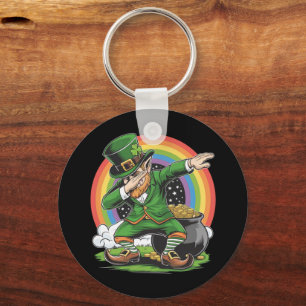 Chaveiro Dia de São Patrício Leprechaun Dab Dança Dabbing