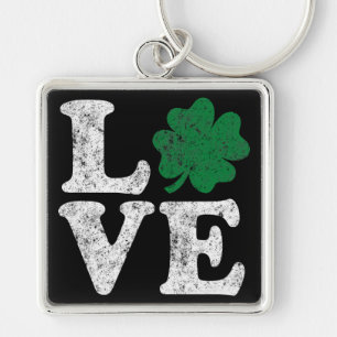 Chaveiro Dia de São Patrício LOVE Shamrock Irish