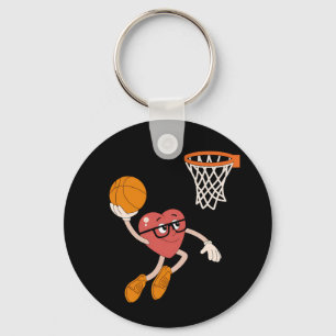Chaveiro Dia de São Valentim Coração Afundando Basquetebol