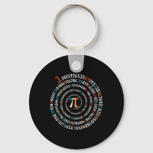 Chaveiro Dia Divertido do Pi 3.14 Símbolo Pi Espiral Número