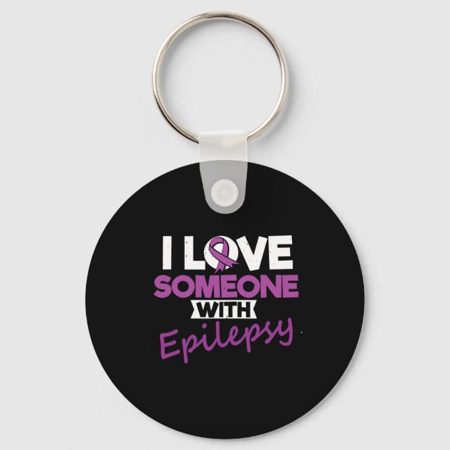 Chaveiro Dia do Amor por Alguém com Epilepsia Guerreiro de  (Frente)