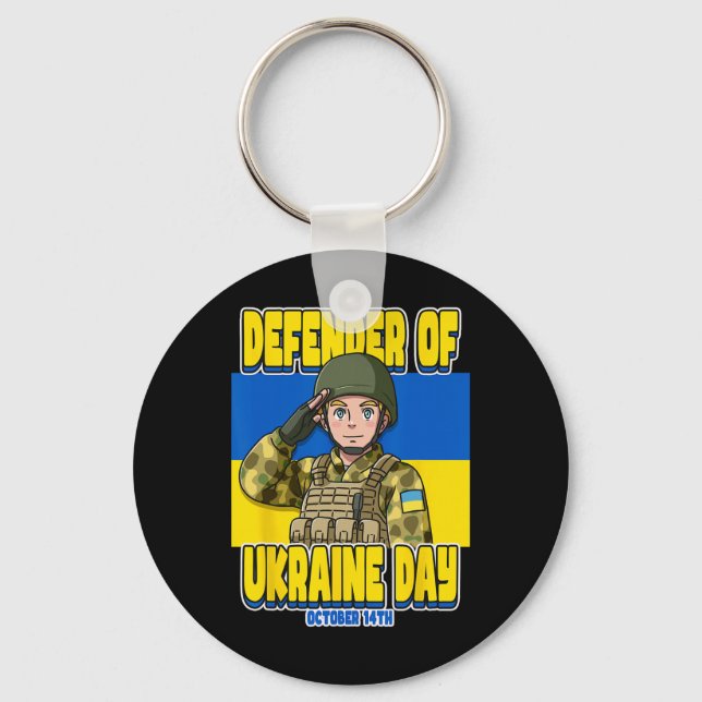 Chaveiro Dia do Defensor da Ucrânia 14 de Outubro (Frente)