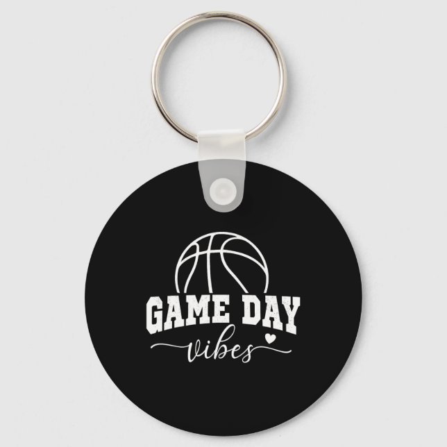 Chaveiro Dia do jogo de basquete vence jogo de basquete (Frente)
