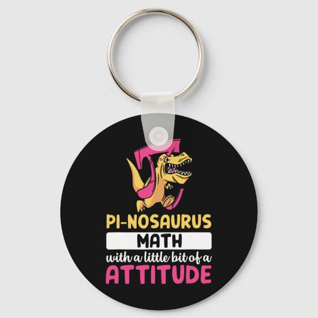 Chaveiro Dia do Pi Matemática Dinossauro Dino Pi  (Frente)