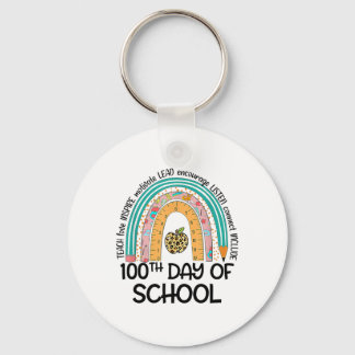 Chaveiro Dia do Professor Escolar - 100 Dias Arco-íris Mais