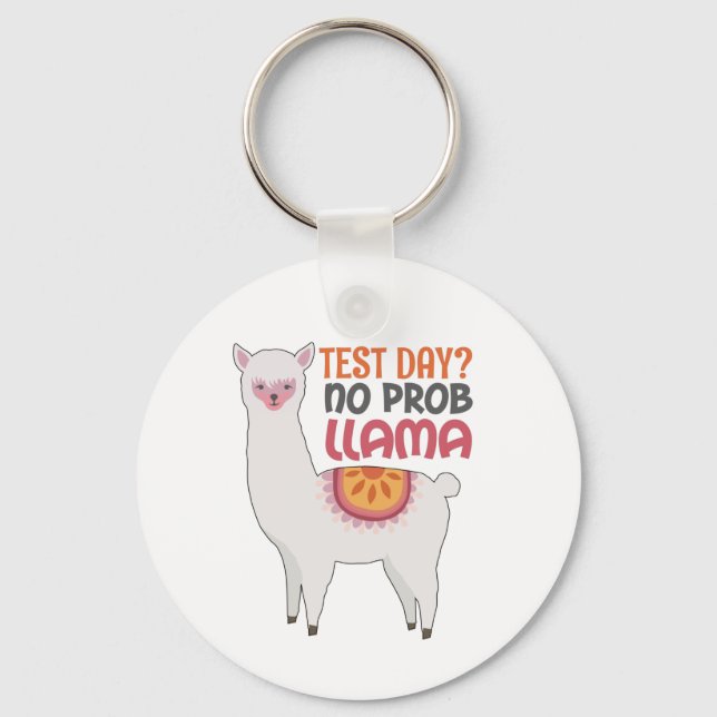 Chaveiro Dia do Teste de Presente do Professor Llama? Sem P (Frente)