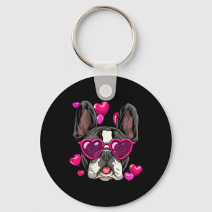 Chaveiro Dia dos Bulldog Casais Cardíacos Adoráveis Cão do