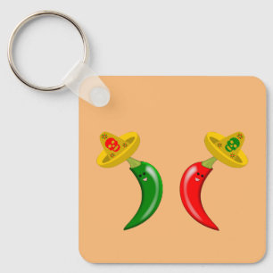 Chaveiro Dia dos Mortos Mexicanos Chilis Personalizados de