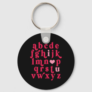 Chaveiro Dia Dos Namorados Alfabeto Abc Eu Amo Você Profess