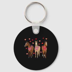 Chaveiro Dia dos Namorados Cavalos Corações Equestre Mulher