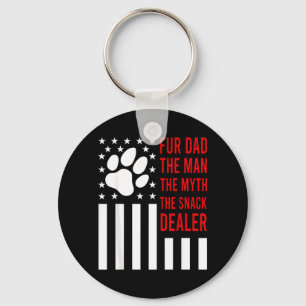Chaveiro Dia dos Pais de Cachorro Fur Dad O Homem O Mito O