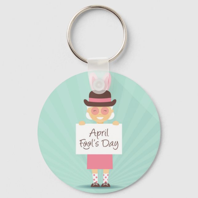 Chaveiro dia dos tolos de abril (Frente)